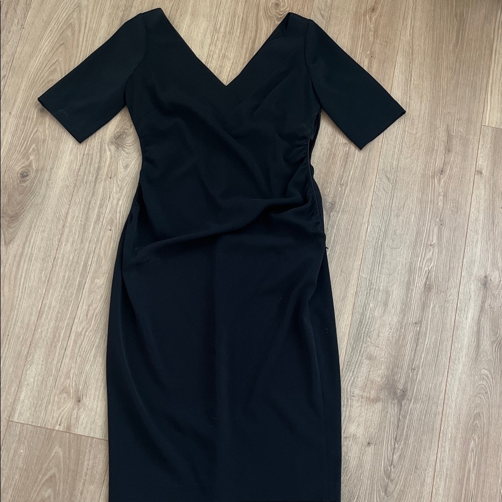 Maggy London Classic Black Midi Dress